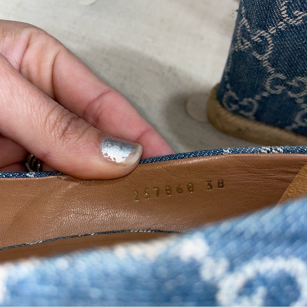 Gucci Blue GG Denim Horsebit Espadrille Wedges Size 38
Excellent Condition - Picture 5 of 11